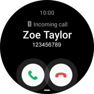 Press the accept call icon and slide your finger upwards to answer the call.