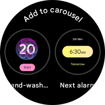 Slide your finger upwards to see the available widgets.