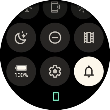 Press the battery icon.