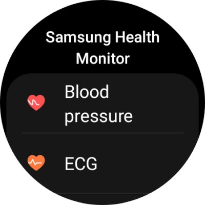 Press Blood pressure and follow the instructions on the screen to measure your blood pressure.