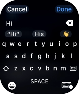 Press the input icon.