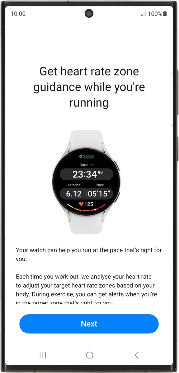 On your phone: Press Next.