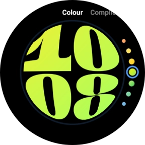 Slide your finger on the screen to change between the different designs.