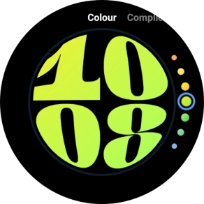 Slide your finger on the screen to change between the different designs.