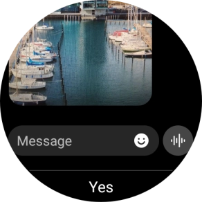 Press the record message icon and follow the instructions on the screen to record and send the required reply.