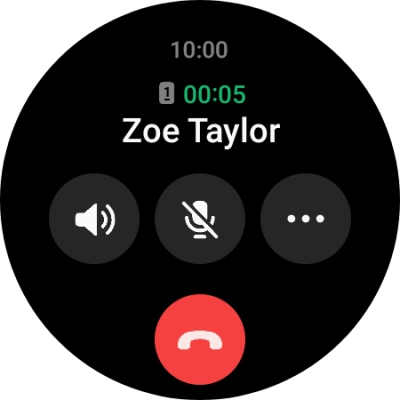Press the end call icon.