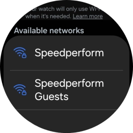 Press the required Wi-Fi network.