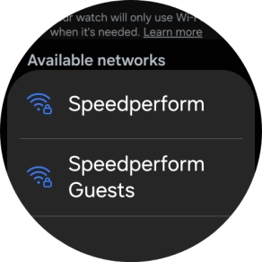 Press the required Wi-Fi network.