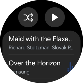 Press the required audio file.