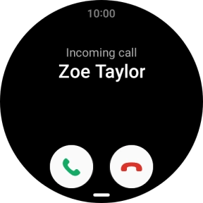 Press the accept call icon and slide your finger upwards to answer the call.