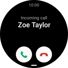 Press the accept call icon and slide your finger upwards to answer the call.