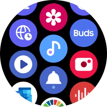 Press the music player icon.