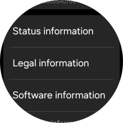 Press Status information.