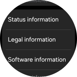 Press Status information.