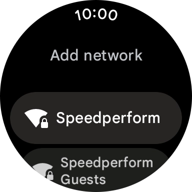 Press the required Wi-Fi network.