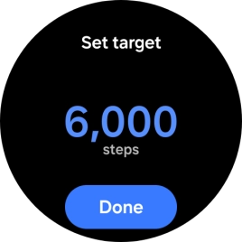 Slide your finger up or down on the screen to select the required goal.