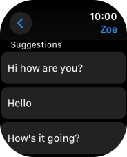 Press the required quick reply.