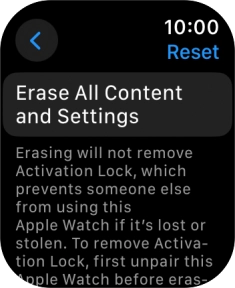 Press Erase All Content and Settings.