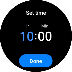 Slide your finger up or down on the screen to set the required time.