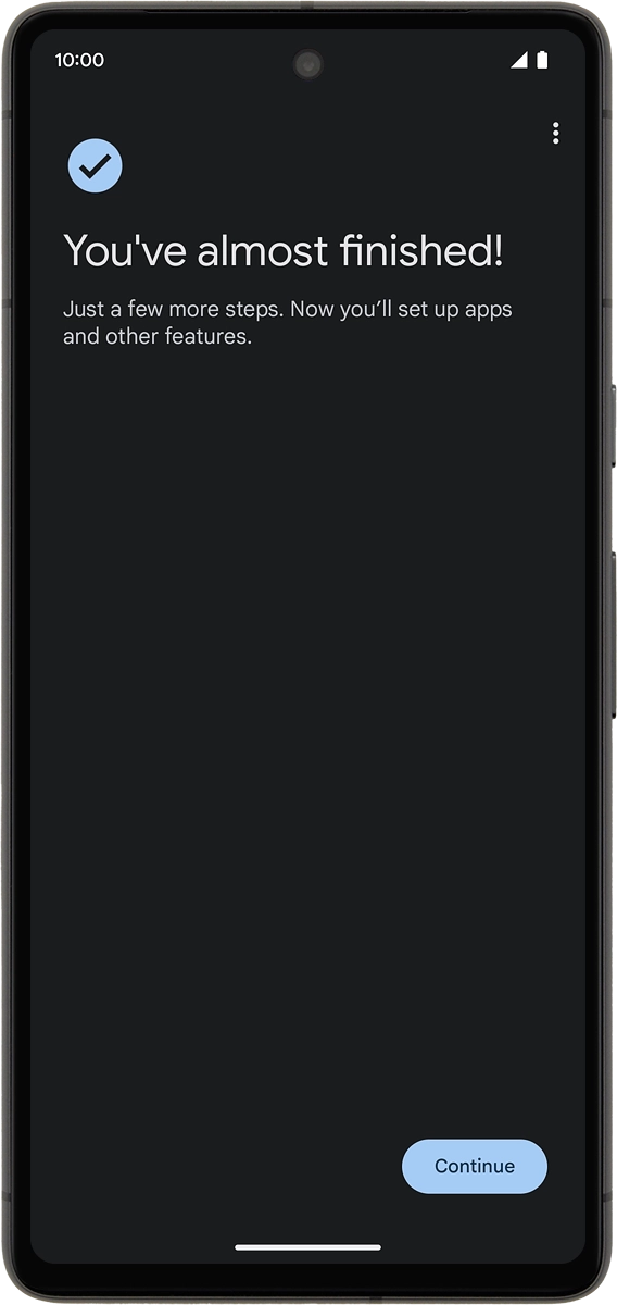 On your phone: Press Continue.