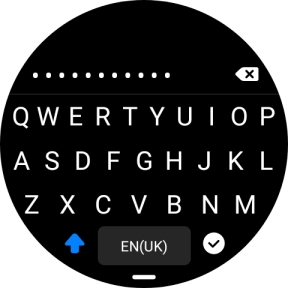 Key in the password for the Wi-Fi network and press the confirm icon.