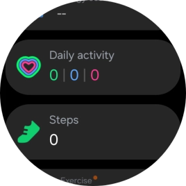 Under Daily activity, you can see how far you are from completing your daily activity goals.