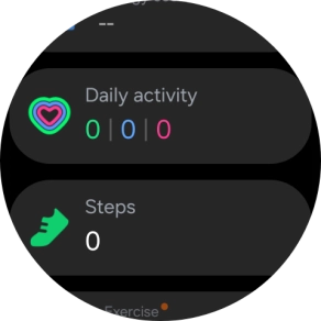 Under Daily activity, you can see how far you are from completing your daily activity goals.