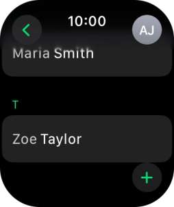 Press the required contact.