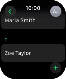 Press the required contact.