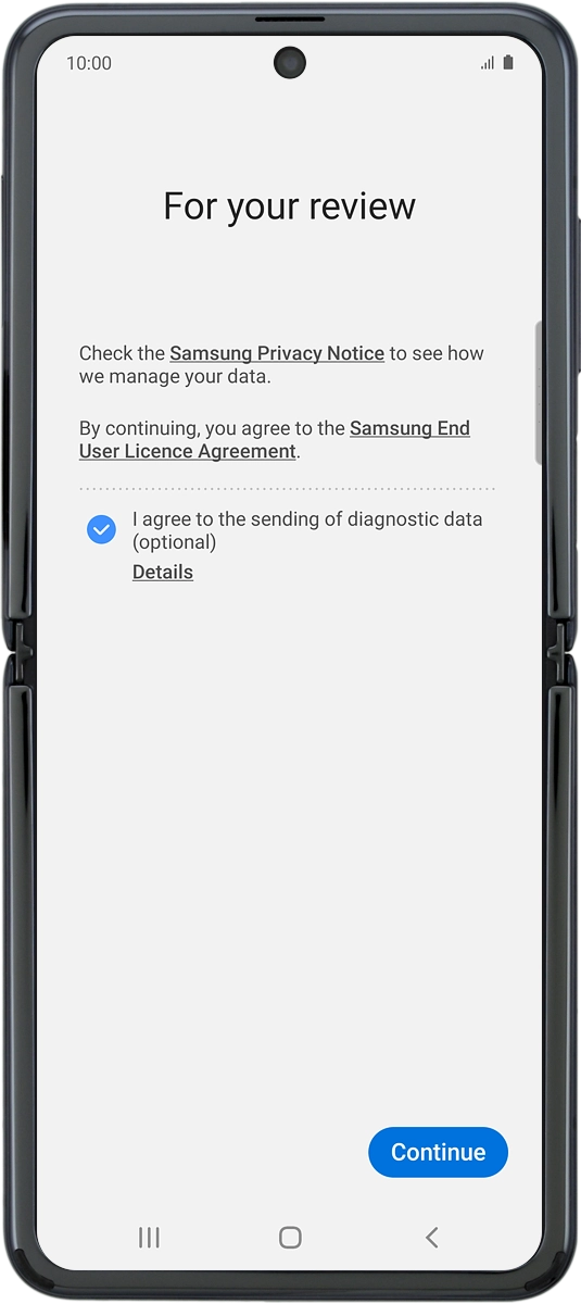 On your phone: Press Continue.