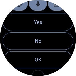 Press the required reply.