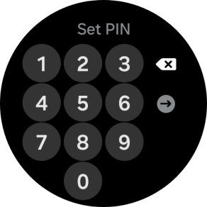 Key in the required PIN and follow the instructions on the screen to create a PIN as lock code.