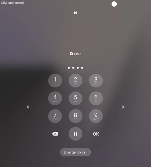If you're asked to key in your PIN, do so and press OK. The default PIN is 1111.