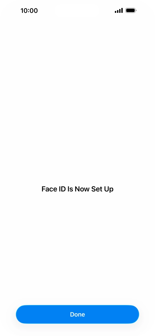 Press Done. If you haven't previously selected a phone lock code, key in a code of your own choice twice.