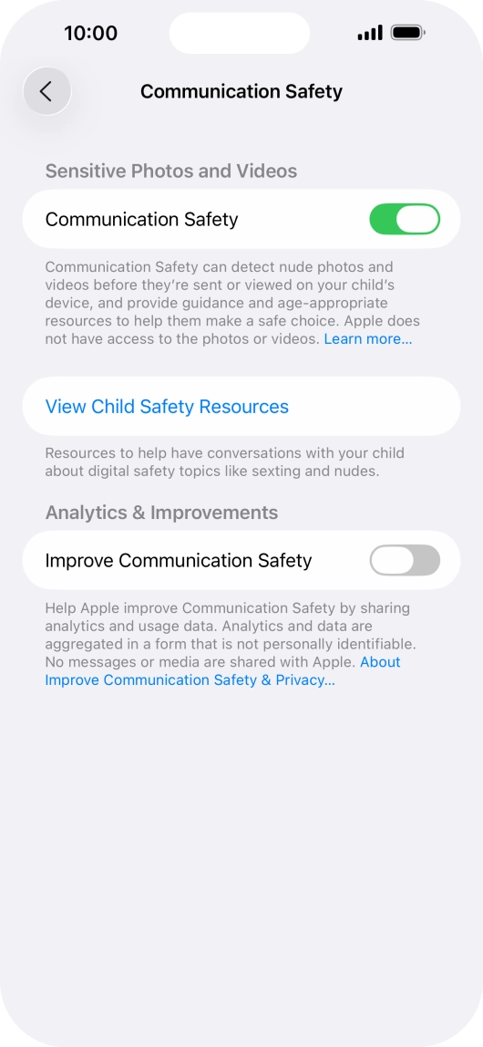 Press the indicator next to 