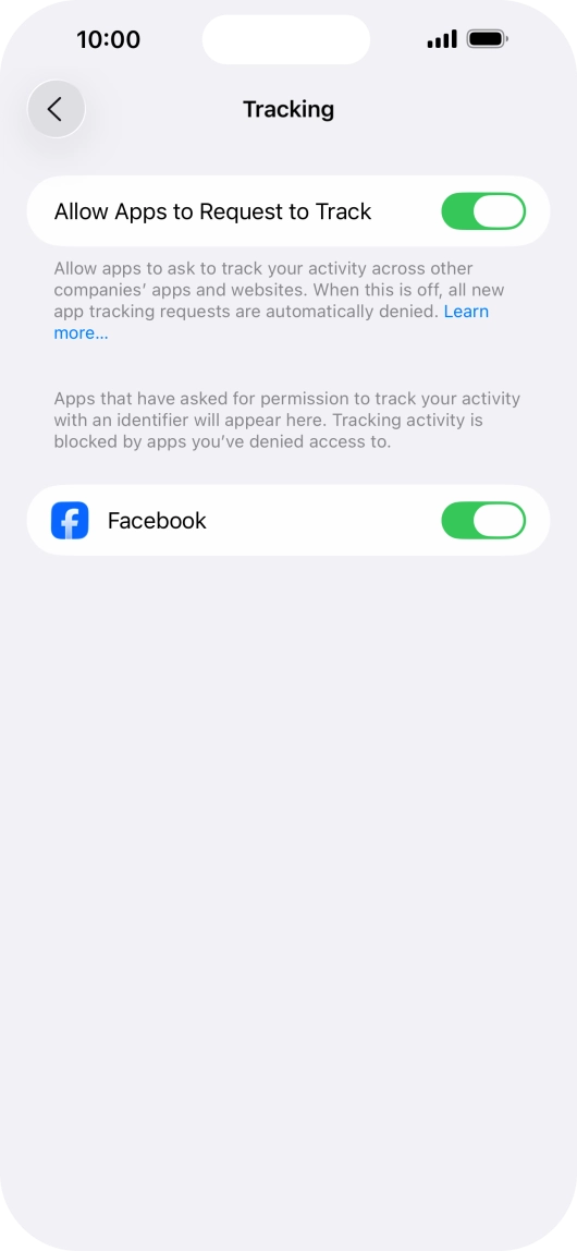 Press the indicator next to 