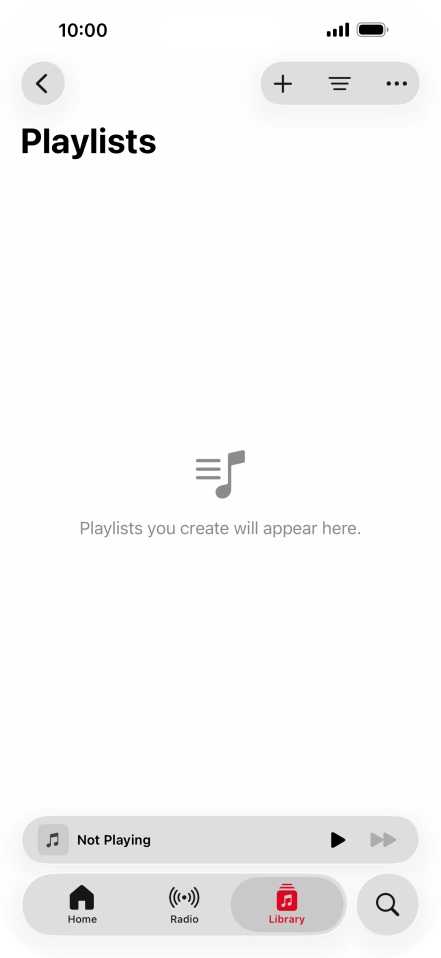 Press the new playlist icon.