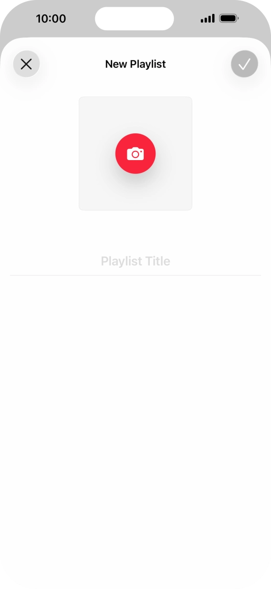 Press the text input field and key in a name for the playlist.