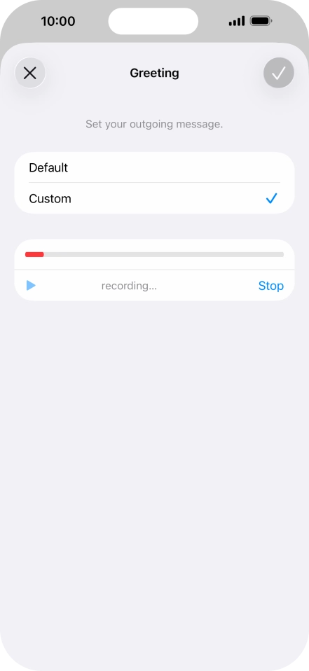 Press Stop to stop recording.