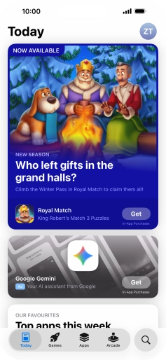 Press the search icon.