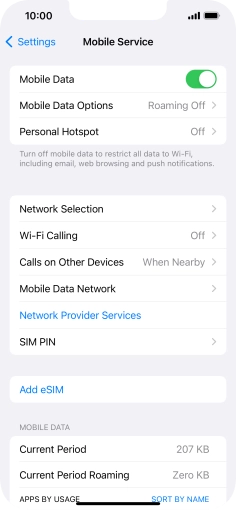 The total data usage is displayed next to Current Period.