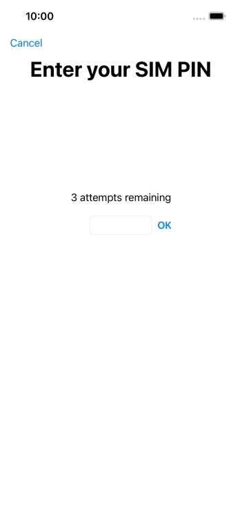 If your SIM is locked, key in your PIN and press OK. The default PIN is 1111.