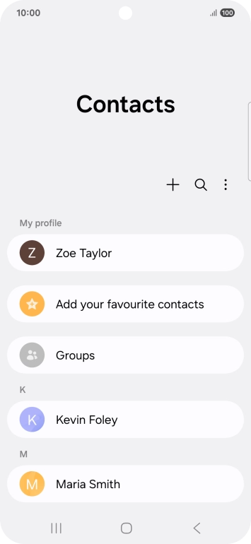 Press the new contact icon.