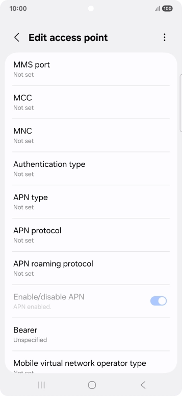 Press MMS port.
