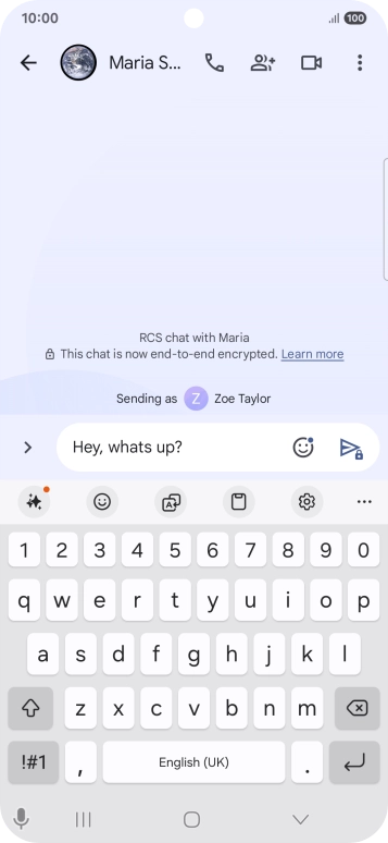 Create a new message and write the required text.