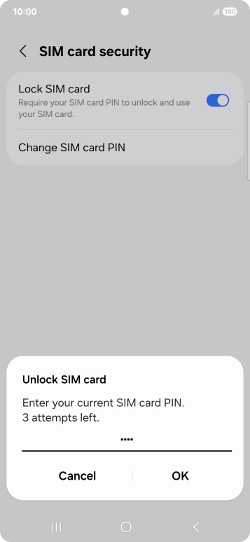Key in your PIN and press OK. The default PIN is 1111.