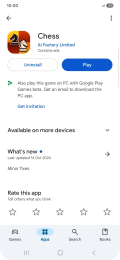 Press Uninstall.