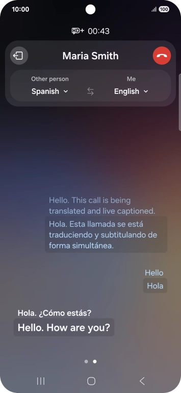 Say the required word or phrase and wait for the translation.