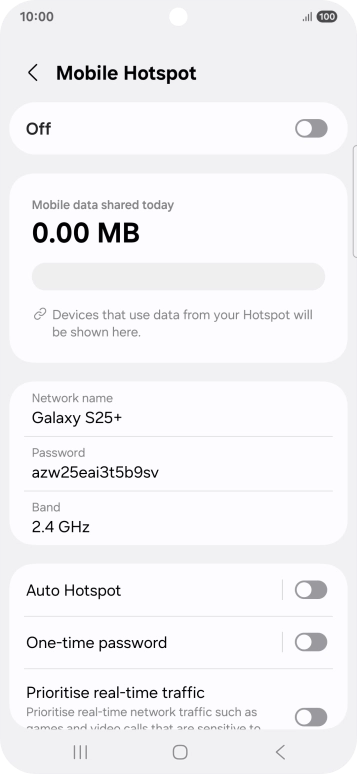 Press Network name.