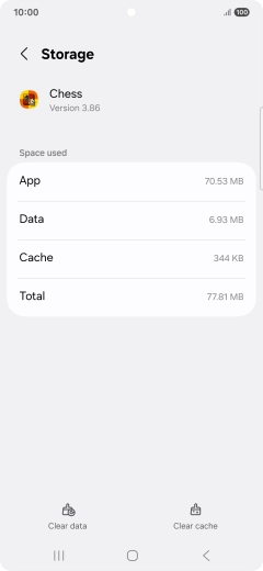 Press Clear cache.
